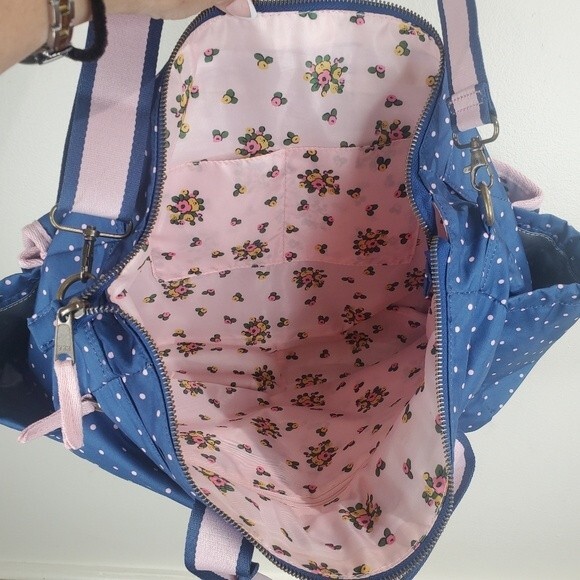 Matilda Jane Blue & Pink Polka Dot The Essentials Diaper Bag - Picture 11 of 13